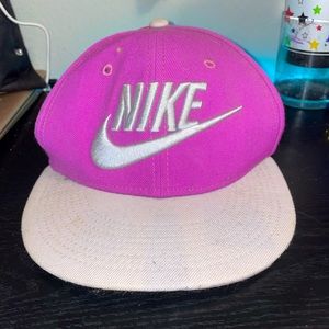 Purple & gray nike snapback hat